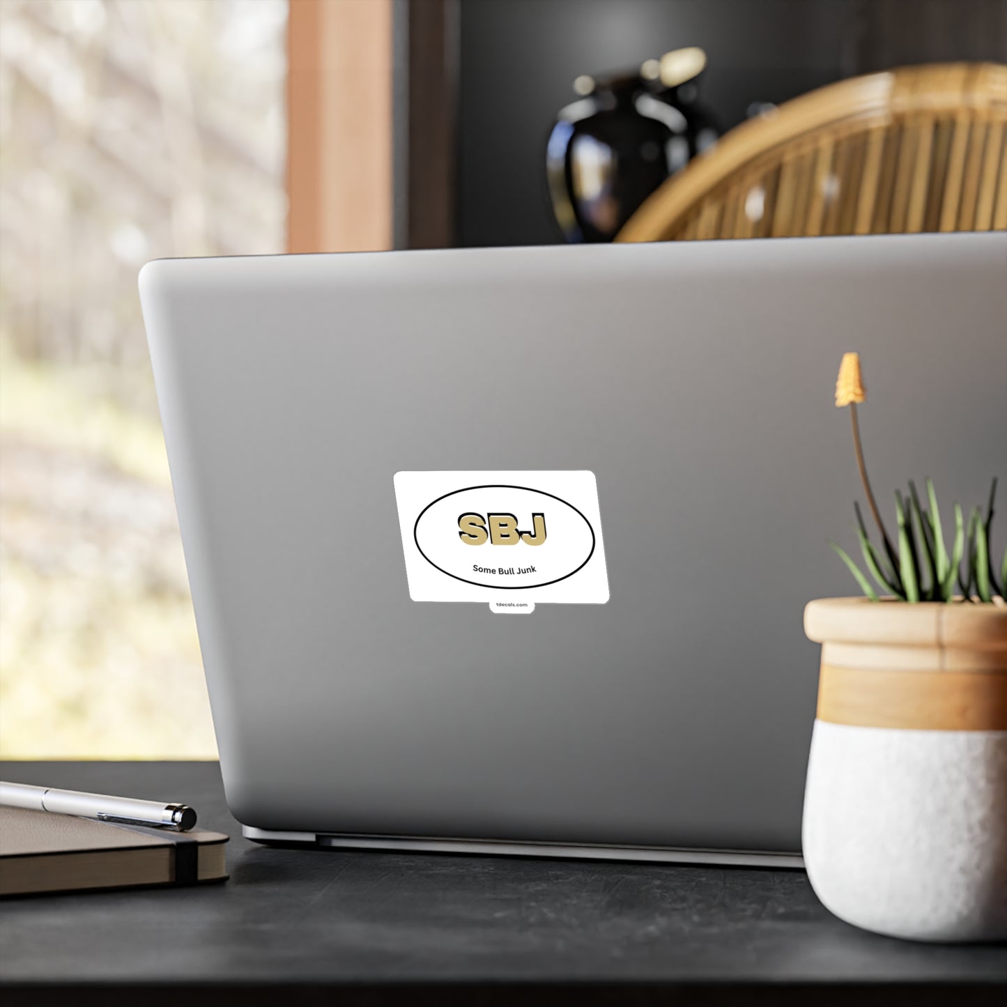 sbj Kiss-Cut Vinyl Decal - Stylish Sports Decor for Fans