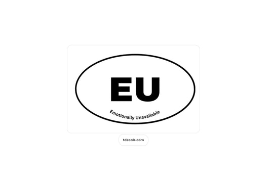 EU Kiss-Cut Vinyl Decal - Stylish Sports Decor for Fans