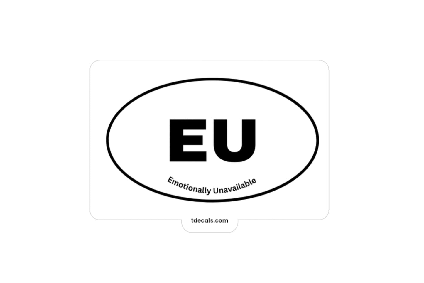 EU Kiss-Cut Vinyl Decal - Stylish Sports Decor for Fans