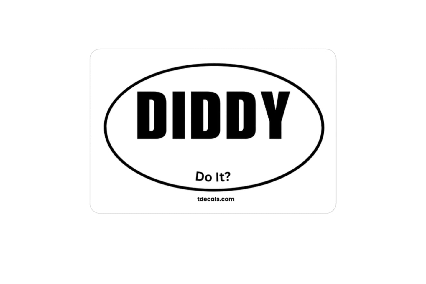 DIDDY Kiss-Cut Vinyl Decal - Stylish Sports Decor for Fans