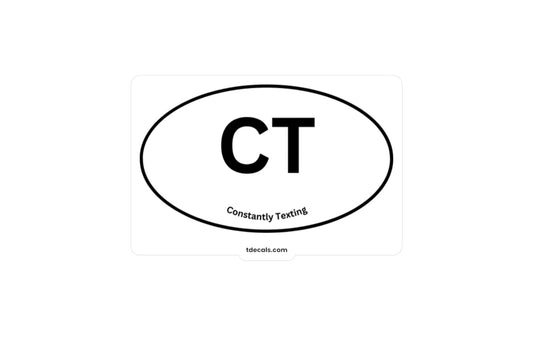CT My Kiss-Cut Vinyl Decal - Stylish Sports Decor for Fans