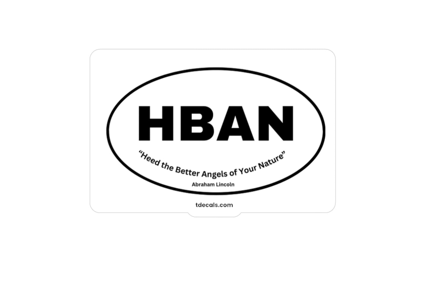 HBAN Kiss-Cut Vinyl Decal - Stylish Sports Decor for Fans