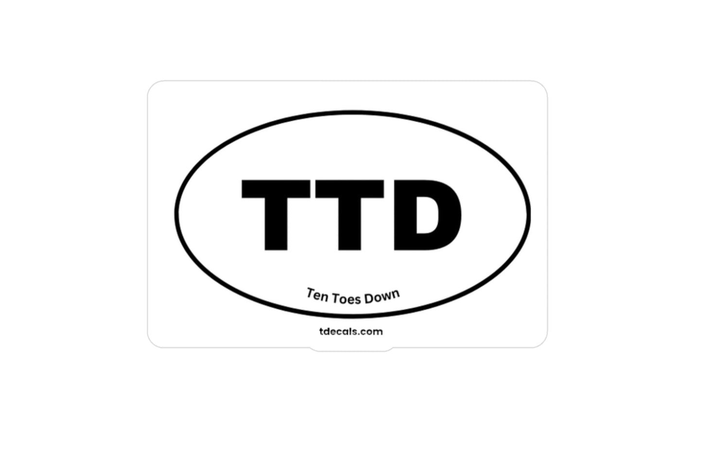 TTD Kiss-Cut Vinyl Decal - Stylish Sports Decor for Fans