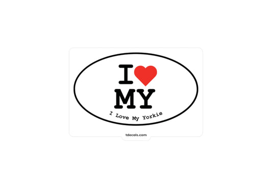 O LOve My Kiss-Cut Vinyl Decal - Stylish Sports Decor for Fans