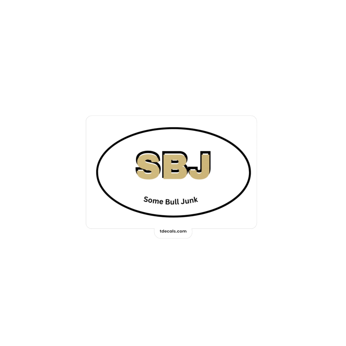 sbj Kiss-Cut Vinyl Decal - Stylish Sports Decor for Fans