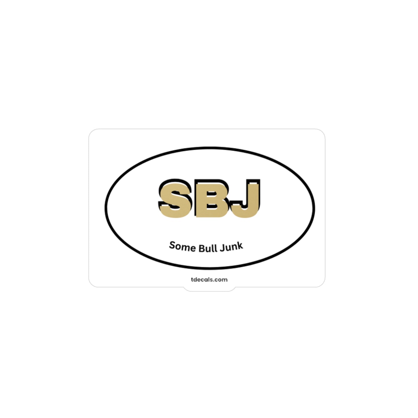 sbj Kiss-Cut Vinyl Decal - Stylish Sports Decor for Fans