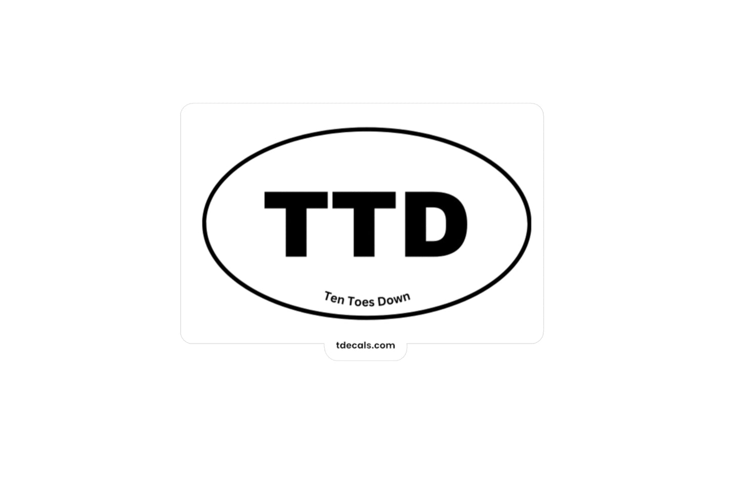 TTD Kiss-Cut Vinyl Decal - Stylish Sports Decor for Fans