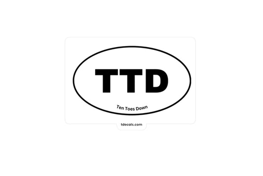 TTD Kiss-Cut Vinyl Decal - Stylish Sports Decor for Fans