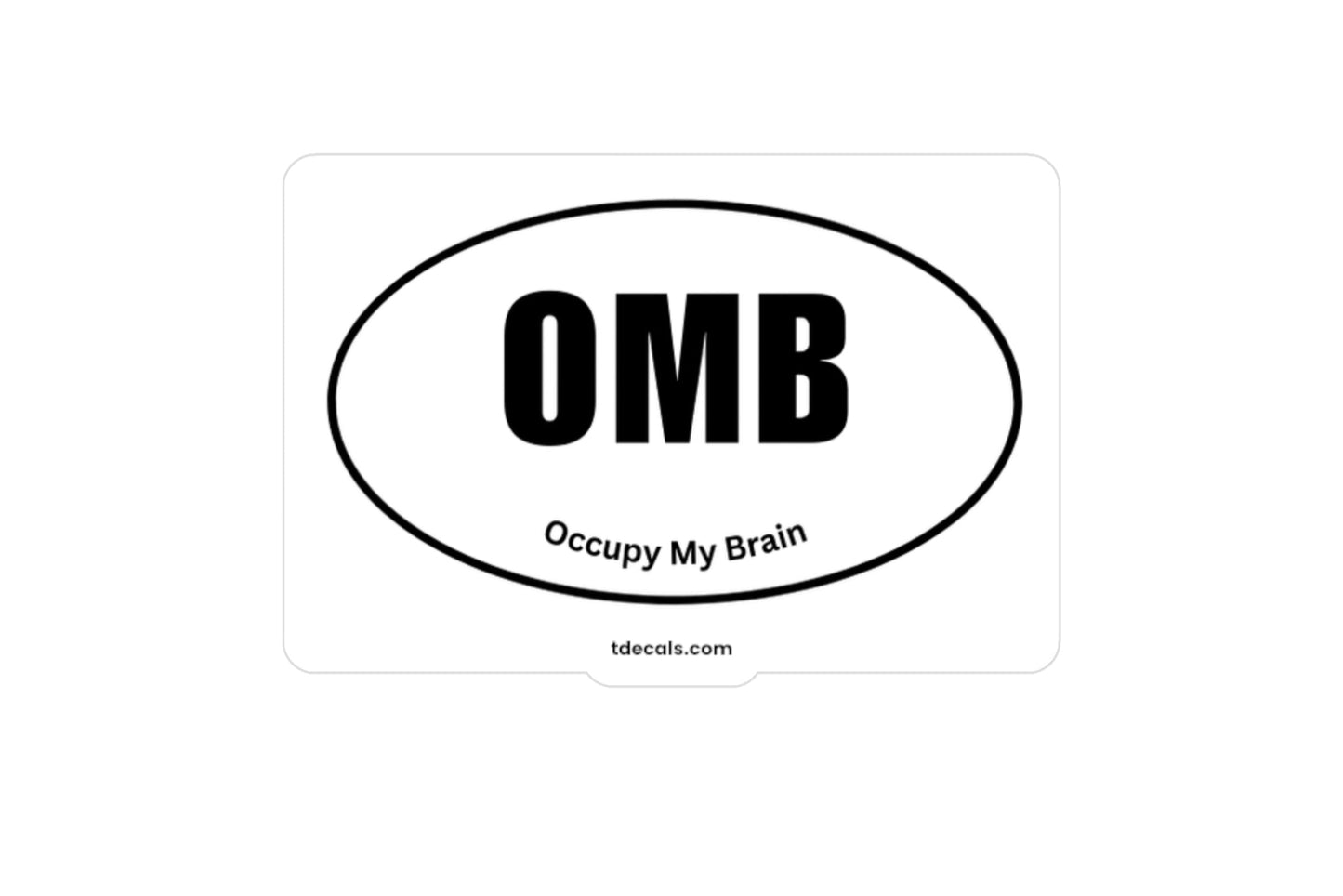 OMB Kiss-Cut Vinyl Decal - Stylish Sports Decor for Fans
