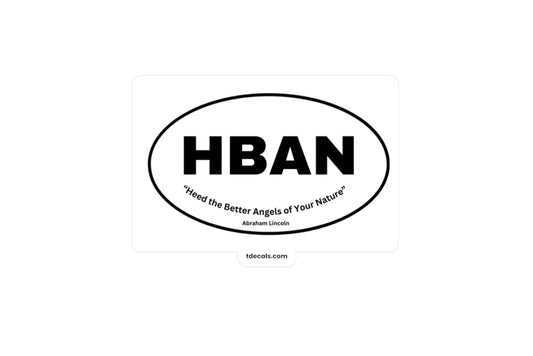 HBAN Kiss-Cut Vinyl Decal - Stylish Sports Decor for Fans