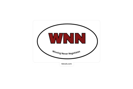WNN Kiss-Cut Vinyl Decal - Stylish Sports Decor for Fans